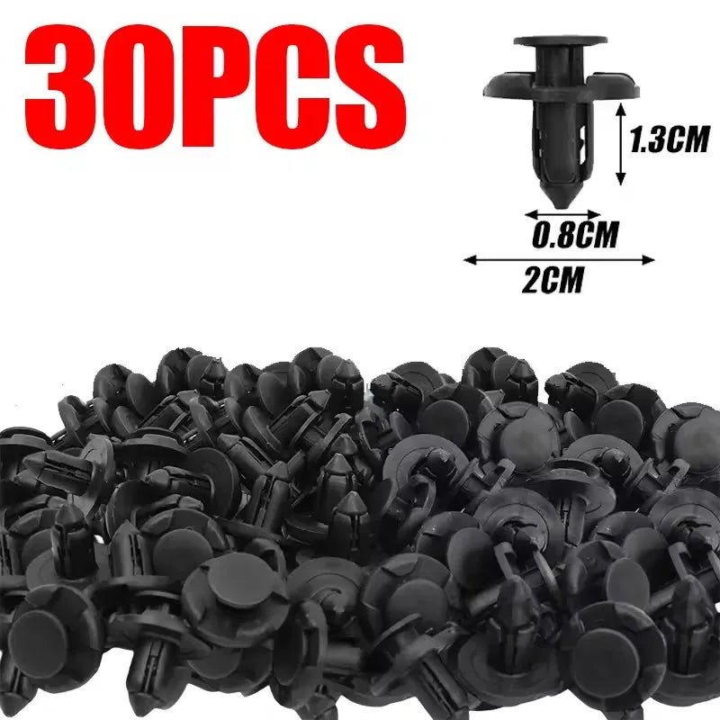 8mm Schwarze Stossstangen Clips Set