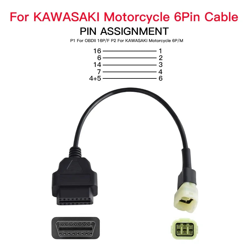 OBD2-Stecker für Honda 6Pin Motorrad