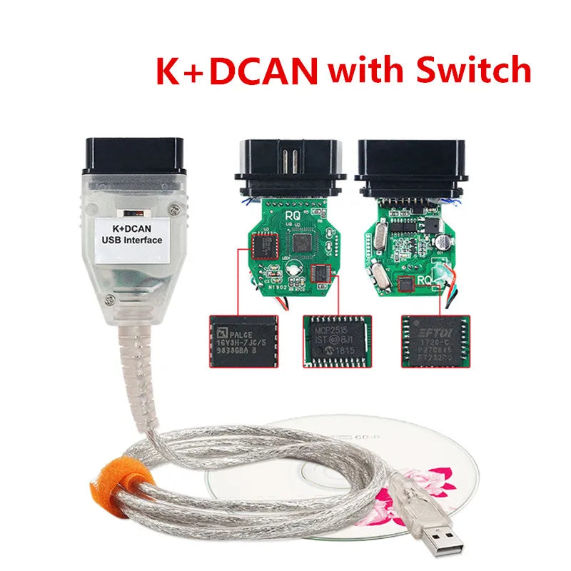 OBDII Diagnosekabel K+DCAN für BMW