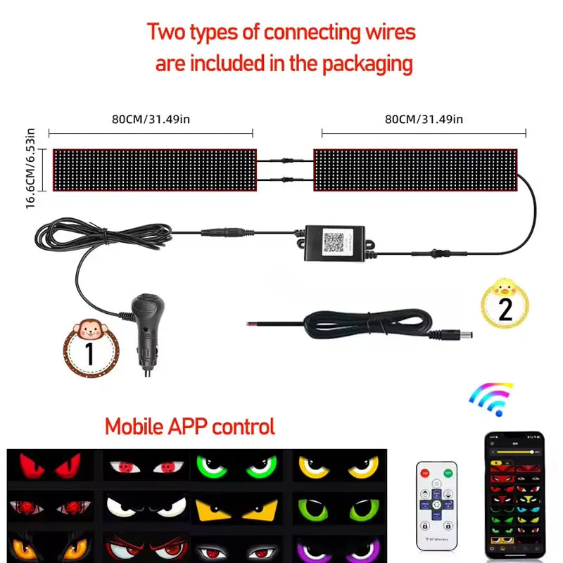 2M Devil's Eyes LED Matrix Panel Lichtfolie