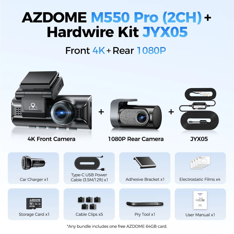 AZDOME M550 Pro Dashcam 4K