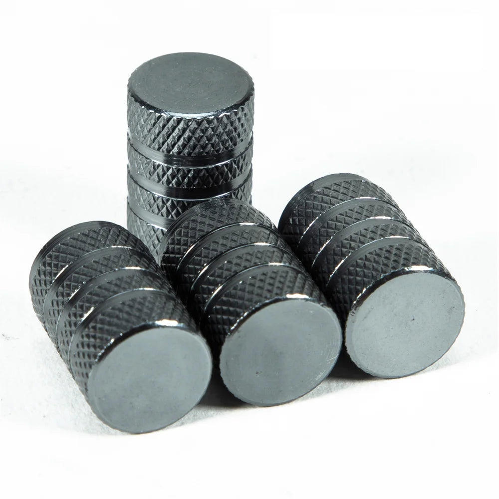 Aluminium Ventilkappen Set Knurling Stil
