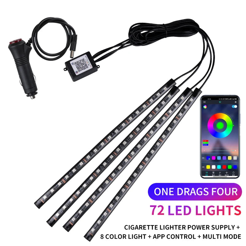 Neon LED Auto Innenraum Ambient Fussraum Beleuchtung