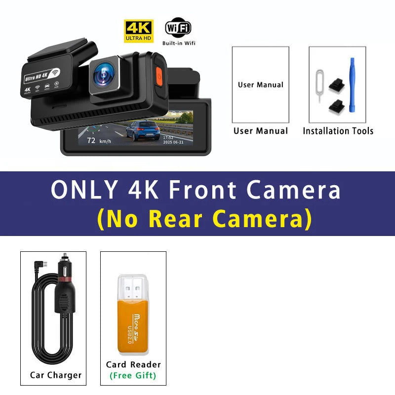 ADAS Dashcam 4K + 2.5K mit GPS