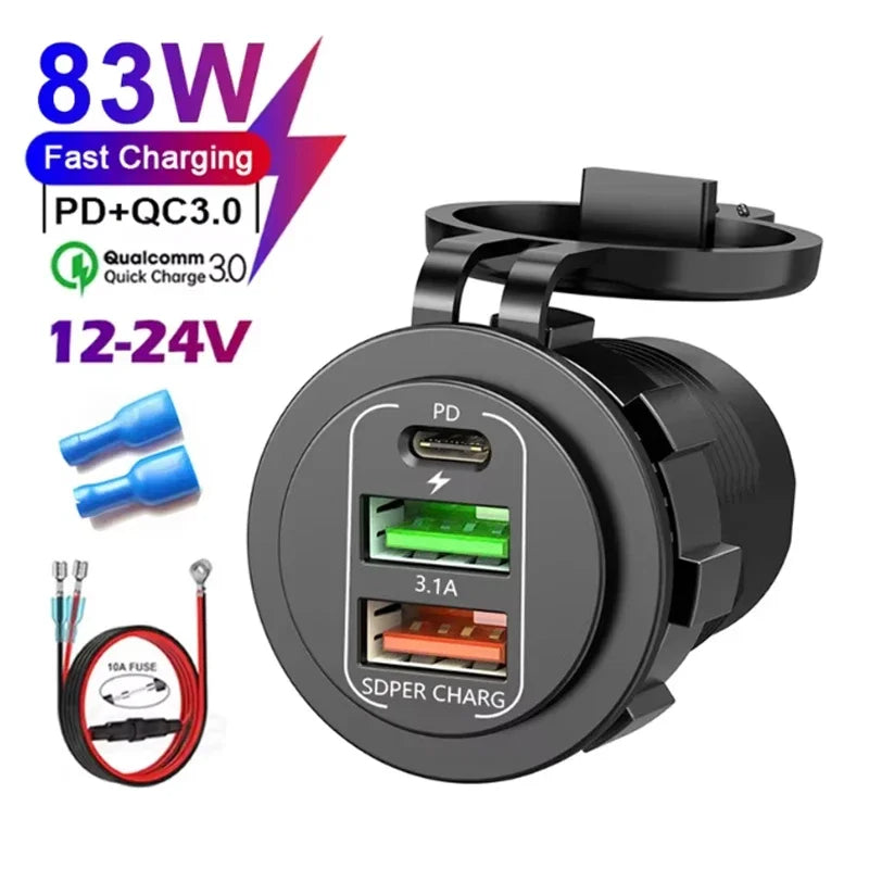 QC 3.0 PD30W Dual USB Schnellladegerät