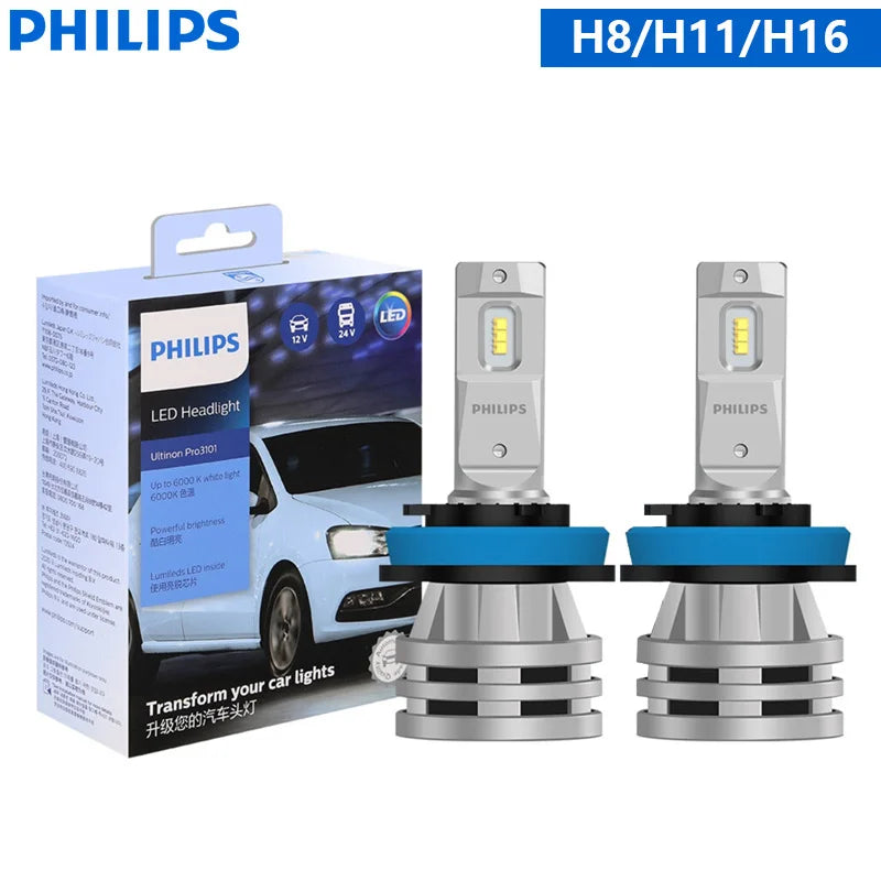 Philips LED Scheinwerfer H1 H3 H4 H7 H11 Ultinon Pro3101