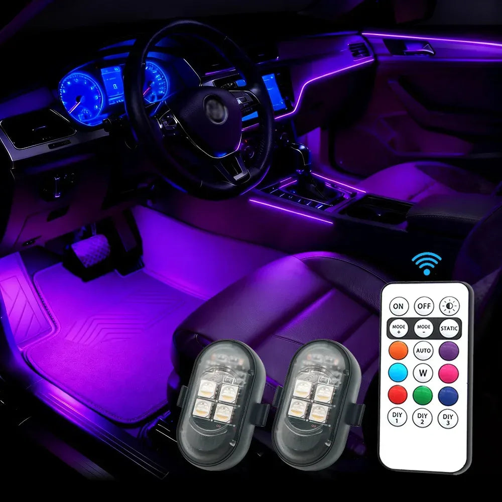 RGB Innenraumbeleuchtung mit Fernbedienung – SwissGlanzGarage Autopflege Schweiz