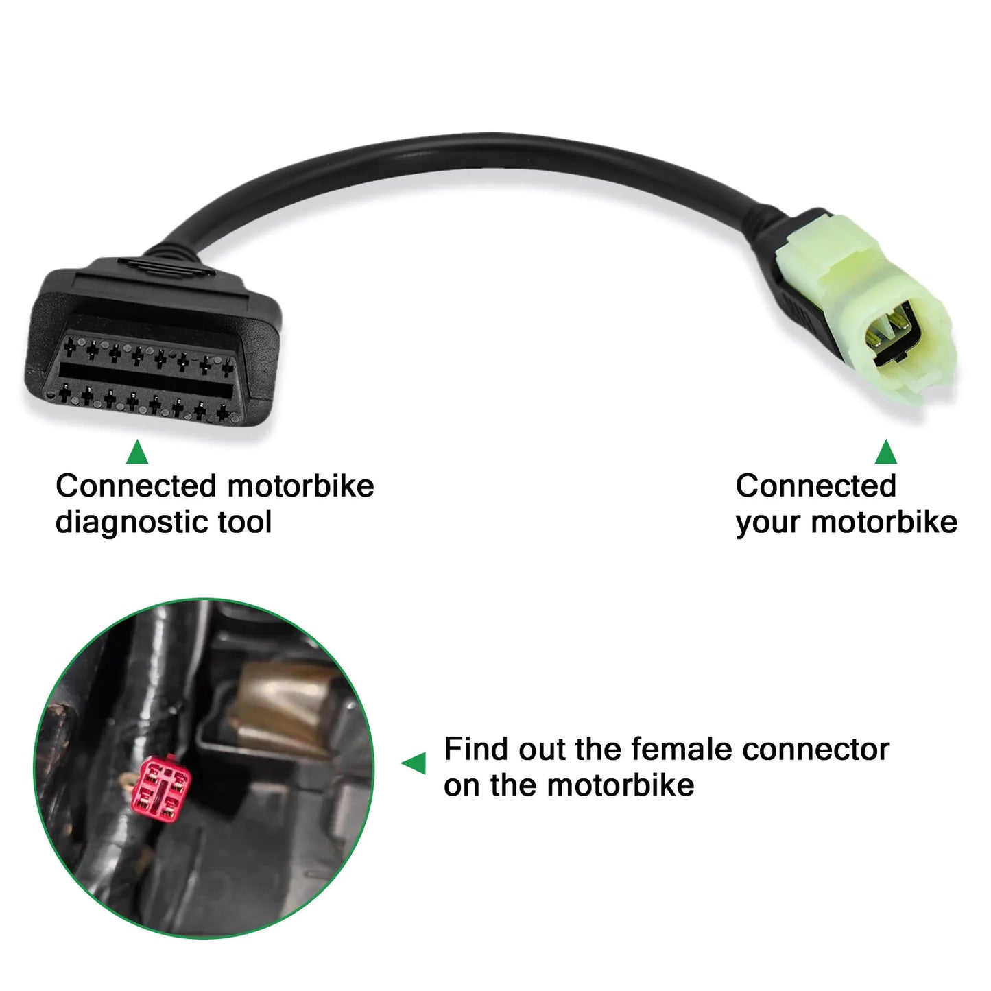 4Pin 6Pin Motorrad-Diagnosekabel für HONDA