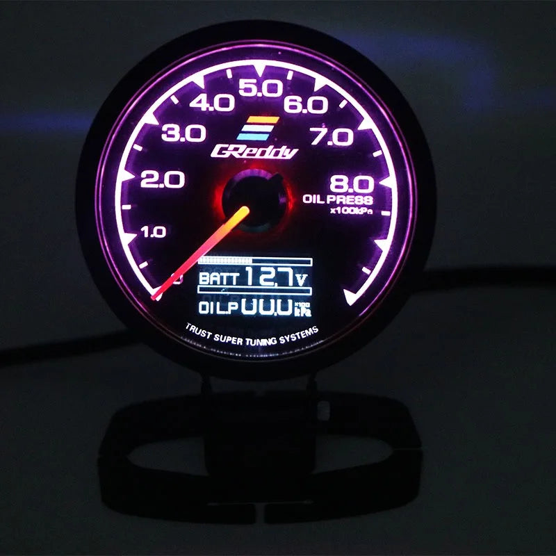 GReddi Boost Gauge Water Temp 7 Farben LCD Display
