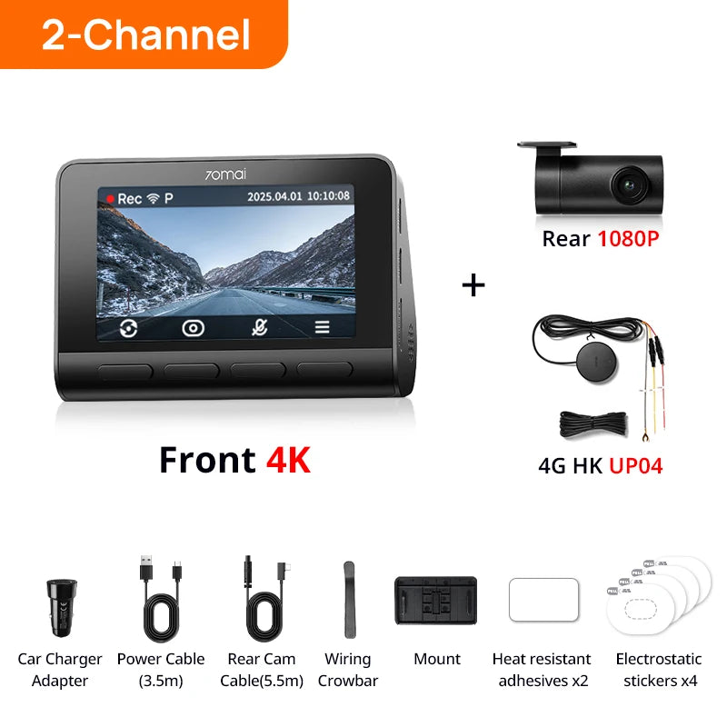 70mai Dash Cam 4K A810S HDR