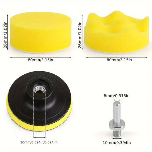 Polierscheibe Set 80mm – SwissGlanzGarage Autopflege Schweiz