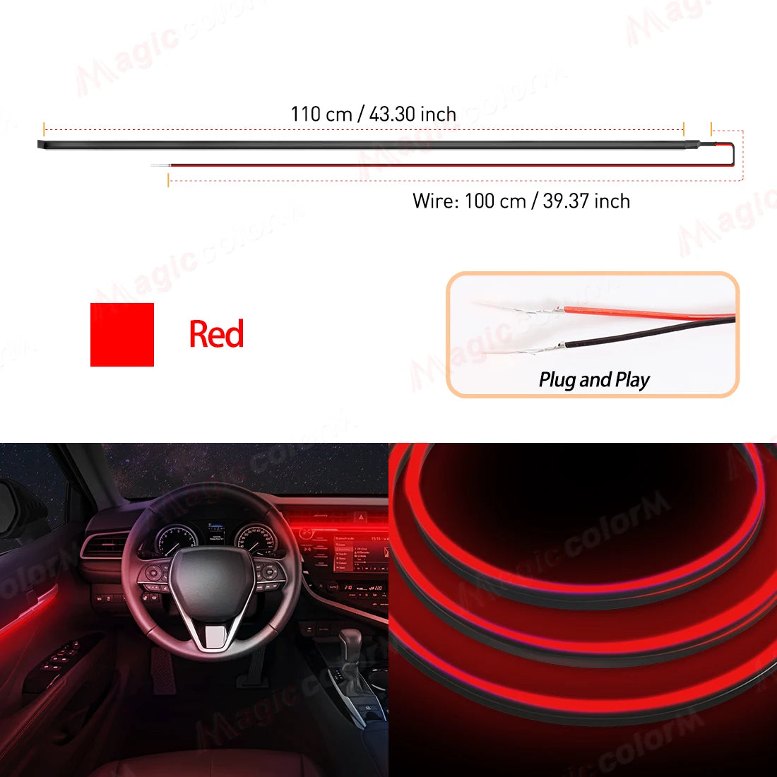 110CM LED Acryl-Streifen für Auto