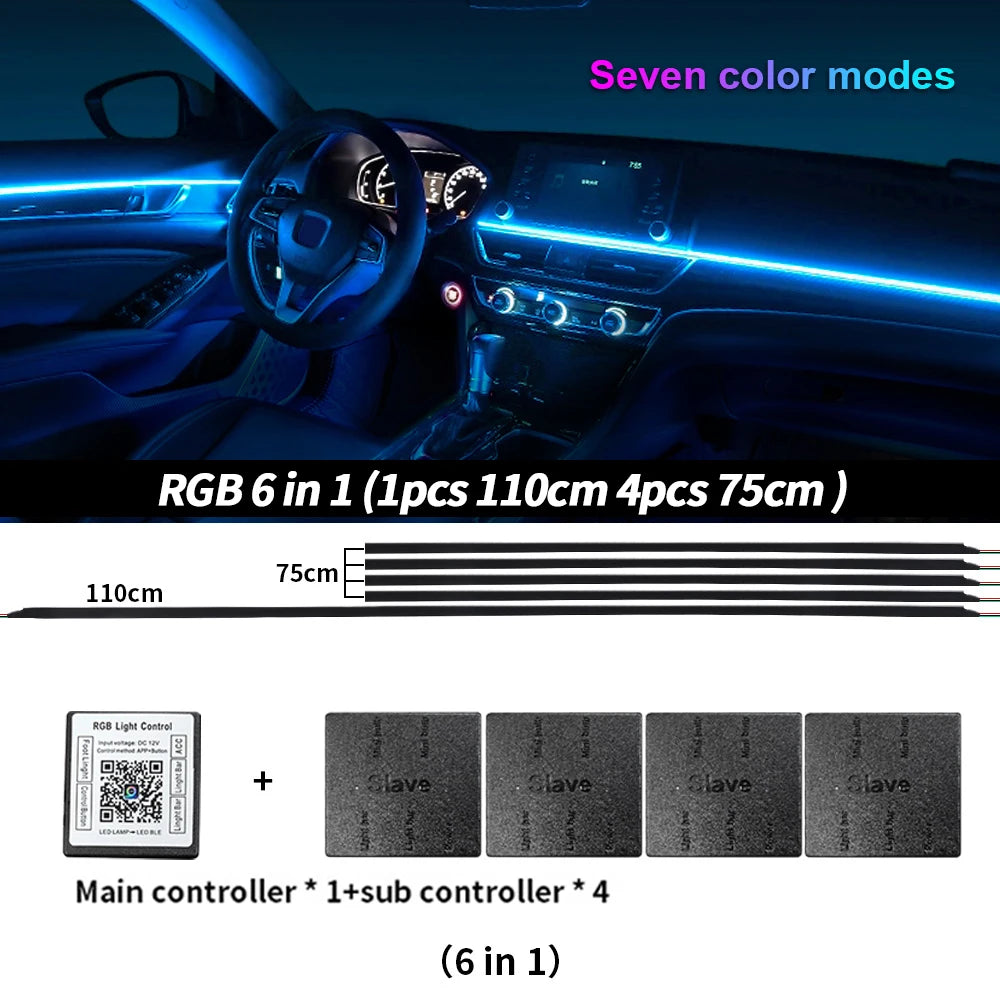 LED-Ambientebeleuchtung 6/10/14/18 in 1 RGB Streifen