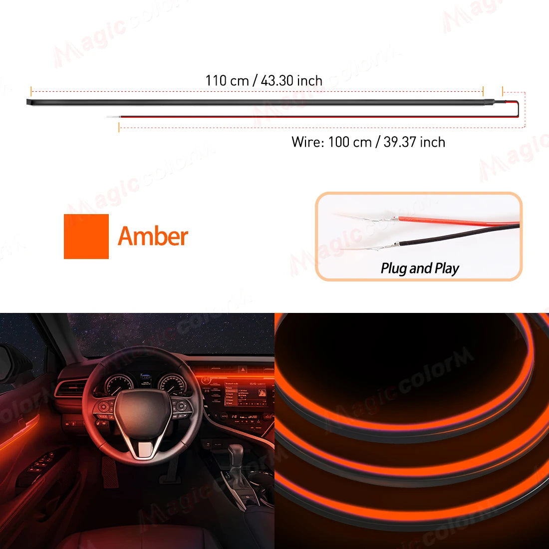 110CM LED Acryl-Streifen für Auto