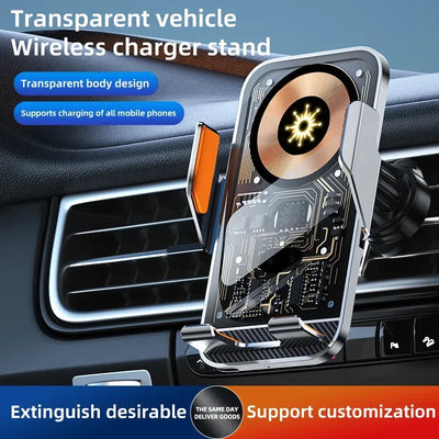 Kabelloser Auto Handyhalter mit Ladefunktion – SwissGlanzGarage Autopflege Schweiz