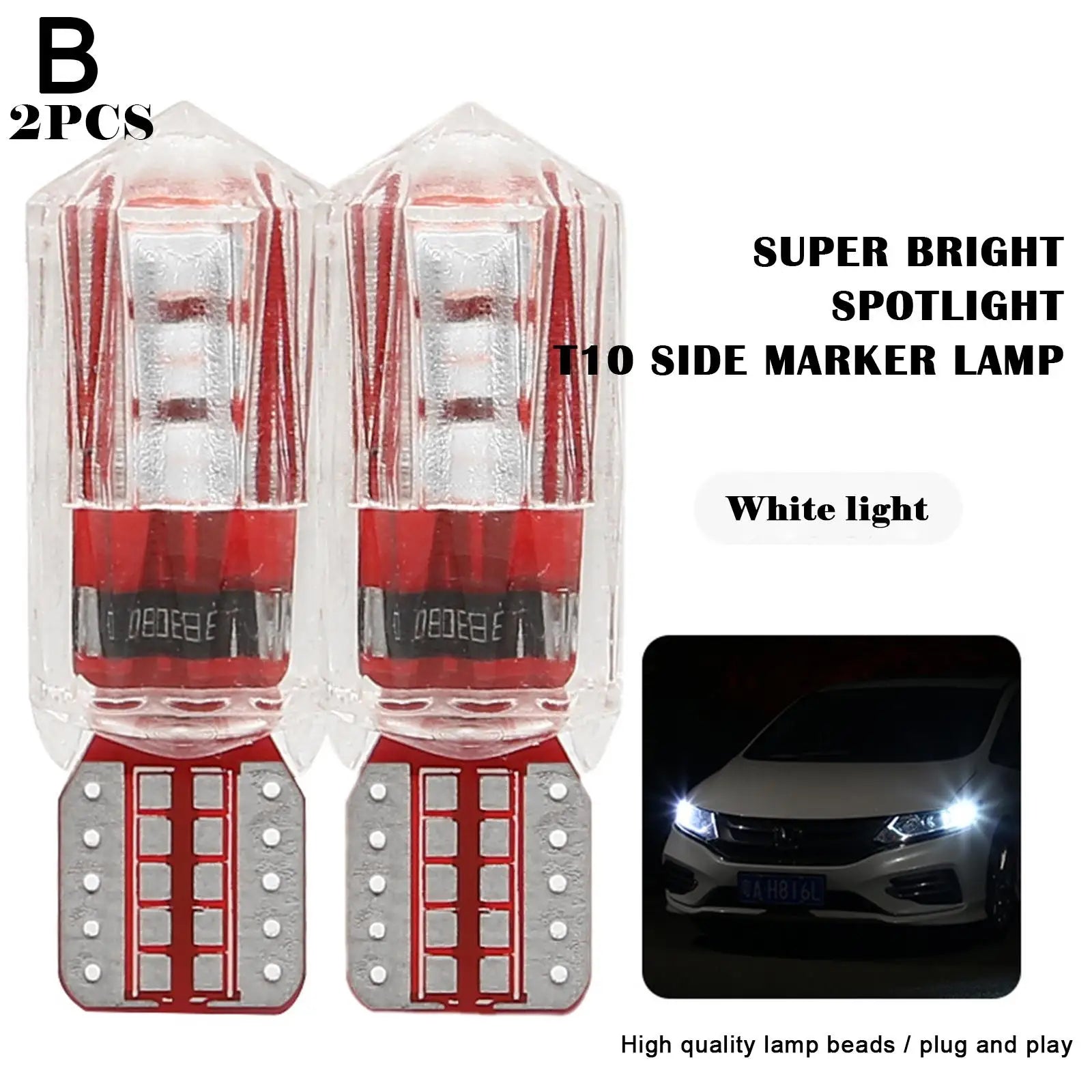 T10 LED Lampe Rot 12V 2er Set