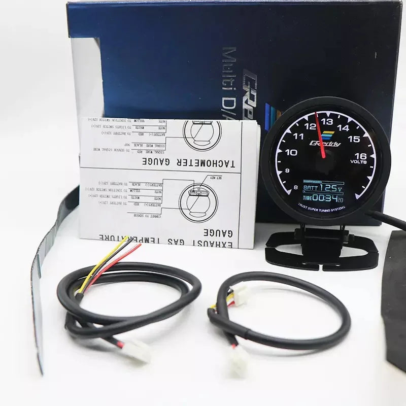 GReddi Boost Gauge Water Temp 7 Farben LCD Display