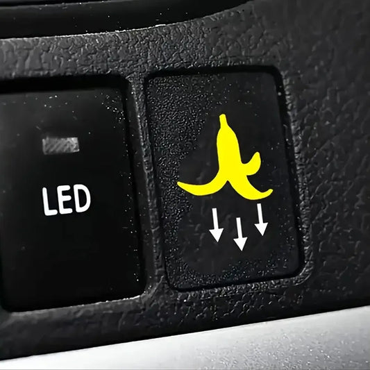 Bananenschalen-Knopf-Aufkleber – SwissGlanzGarage Autopflege Schweiz
