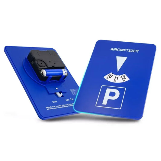 Digitale Parkuhr blau – SwissGlanzGarage Autopflege Schweiz