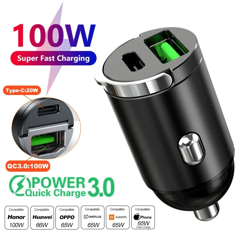 200W USB-C Schnellladegerät für Auto