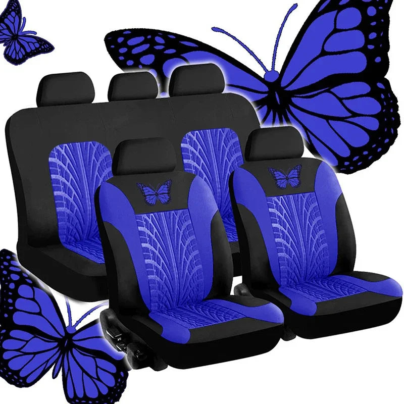Auto-Sitzbezug Set mit Schmetterlings-Muster