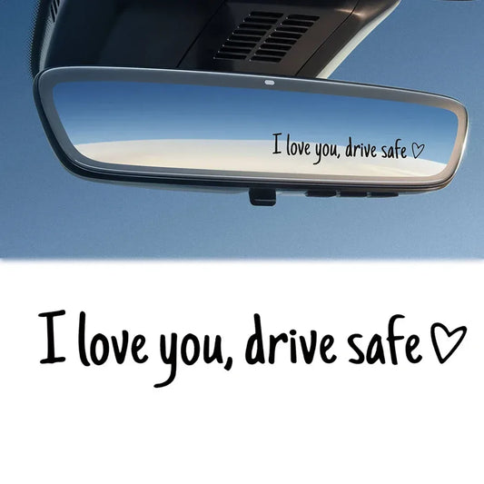 I Love You Drive Safe Spiegelaufkleber – SwissGlanzGarage Autopflege Schweiz