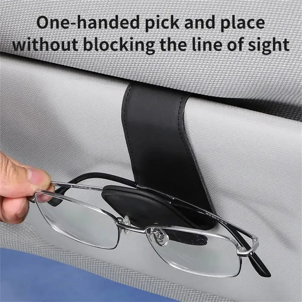 Sonnenblenden Brillenhalter Leder – SwissGlanzGarage Autopflege Schweiz