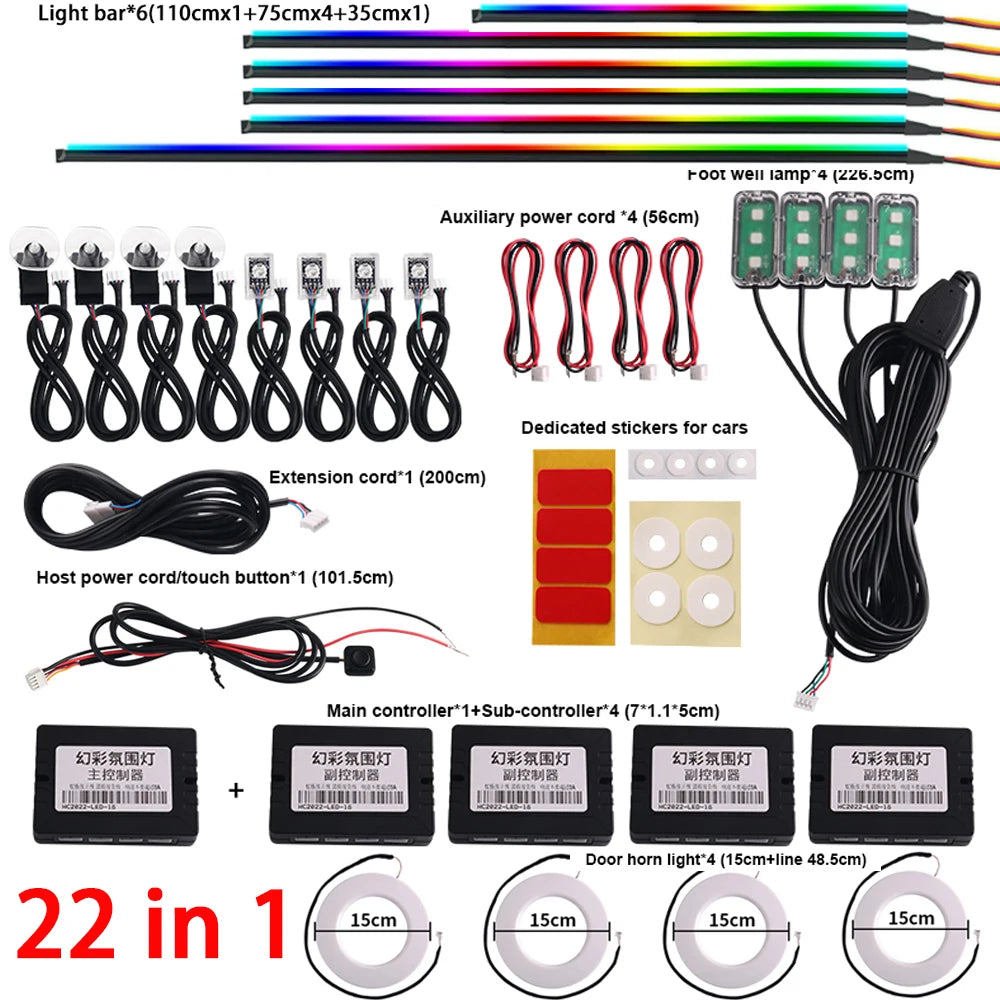 18 in 1 RGB Symphony Auto-Innenraumbeleuchtung