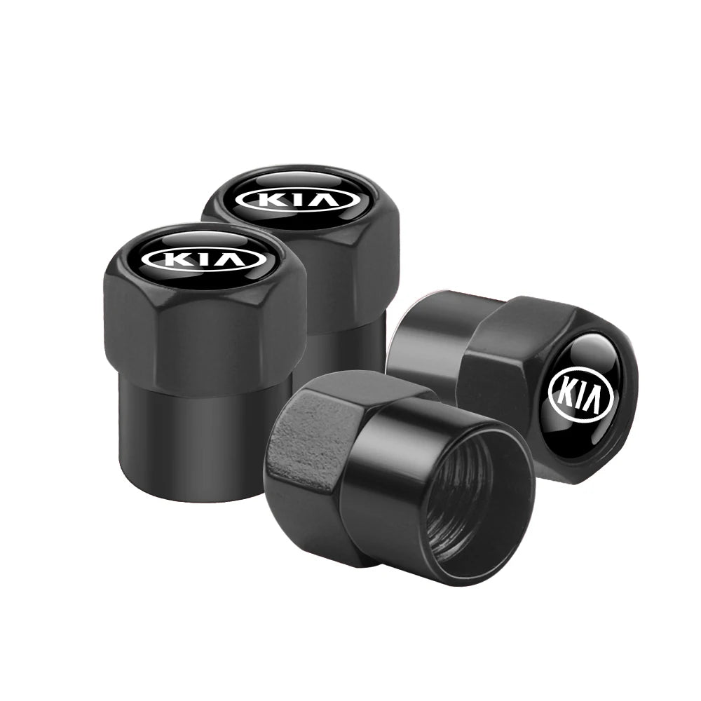 Aluminium Ventilkappen Set für KIA