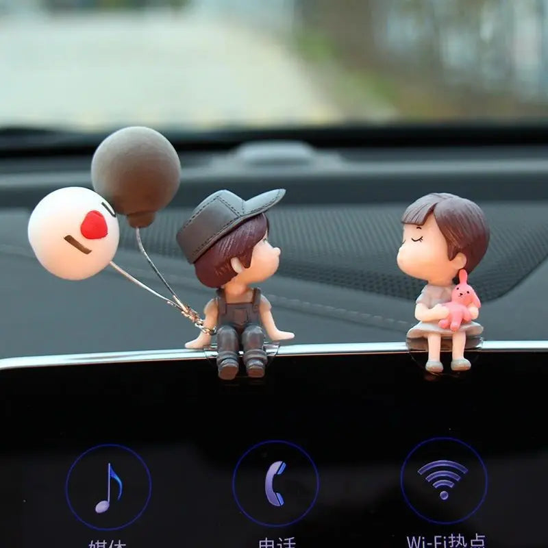 Süsses Cartoon-Pärchen Auto-Dekoration