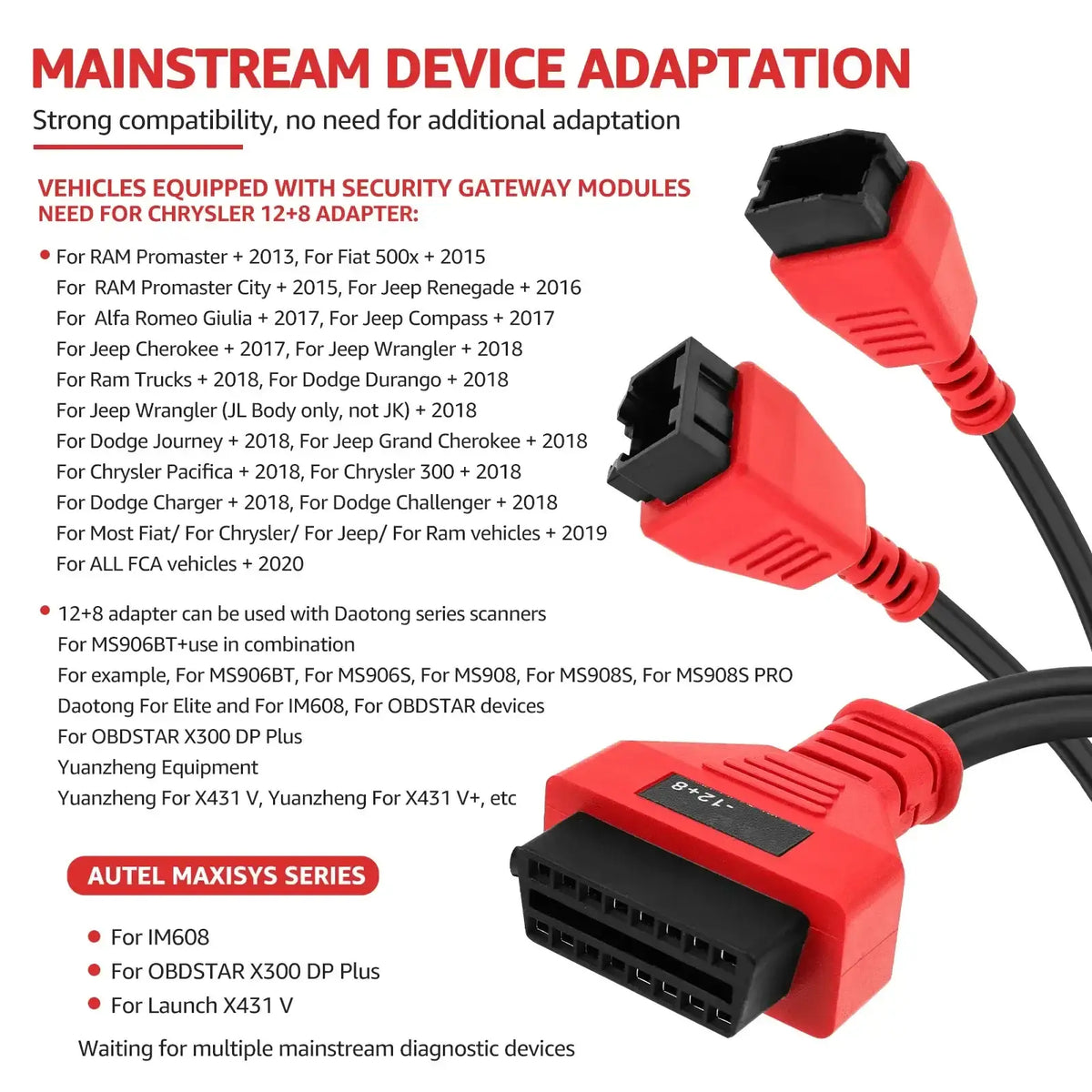 OBD2 Adapter SGW Kabel 12+8 Stecker – SwissGlanzGarage Autopflege Schweiz