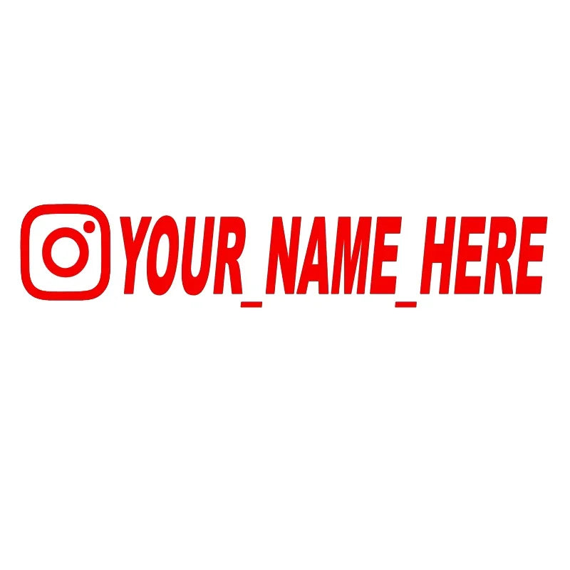 Personalisierte Instagram Auto-Aufkleber