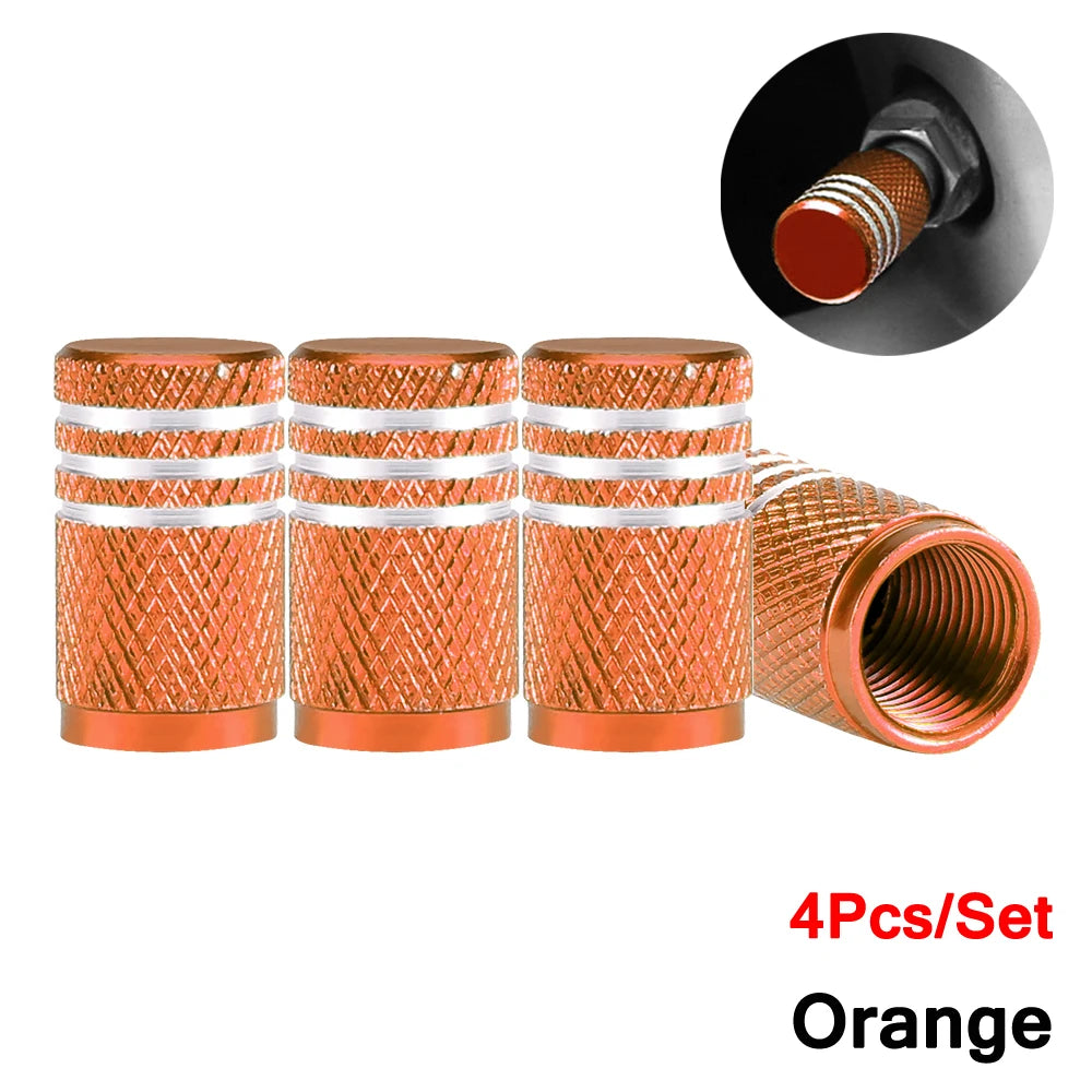 Aluminium Ventilkappen Set Knurling Stil