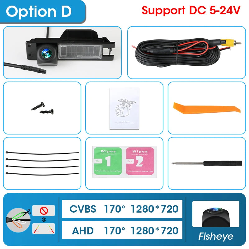 JMCQ AHD 1080P Rückfahrkamera 175° für Opel Astra H J
