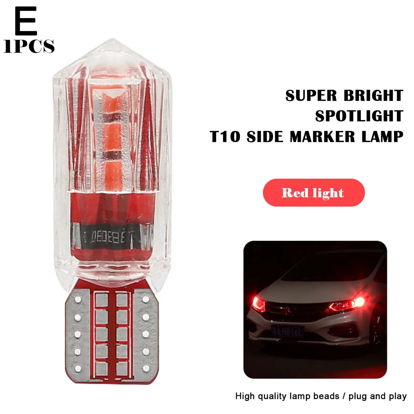 T10 LED Lampe Rot 12V 2er Set