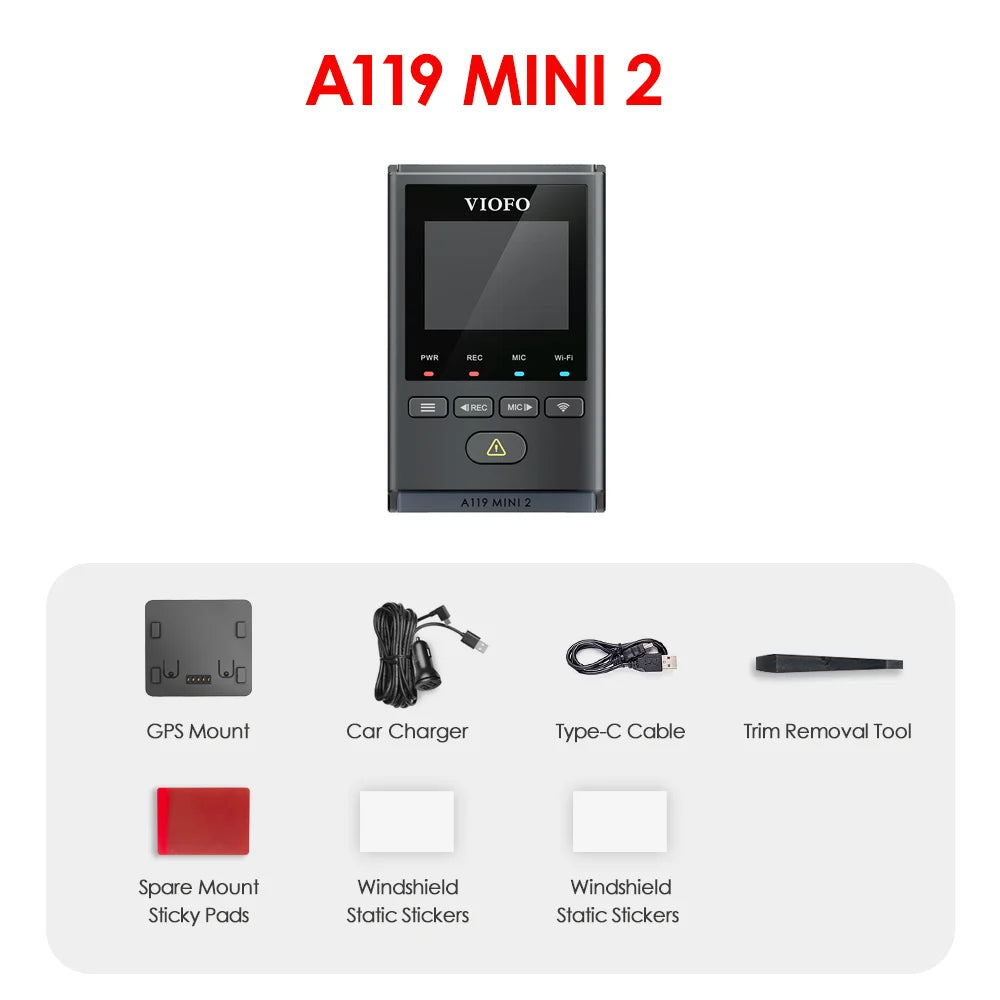 VIOFO A119MINI-2 Dash Cam 2K 60FPS