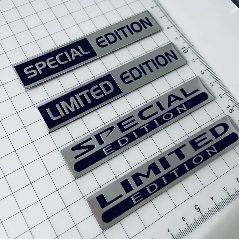 3D Metall Buchstaben Aufkleber Set – aus Metall – SwissGlanzGarage Autopflege Schweiz