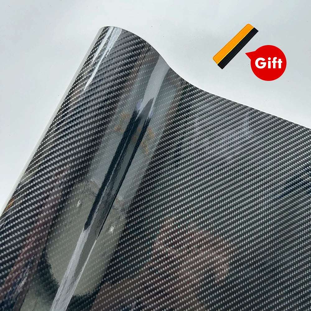 9D Carbon-Faser Auto-Aufkleber Schwarz