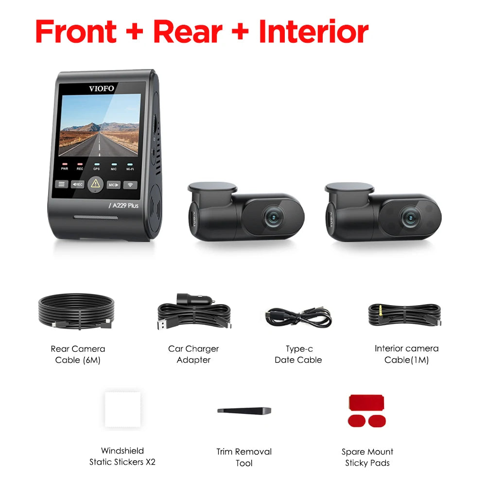 VIOFO A229 Plus Dashcam 2K HDR mit GPS