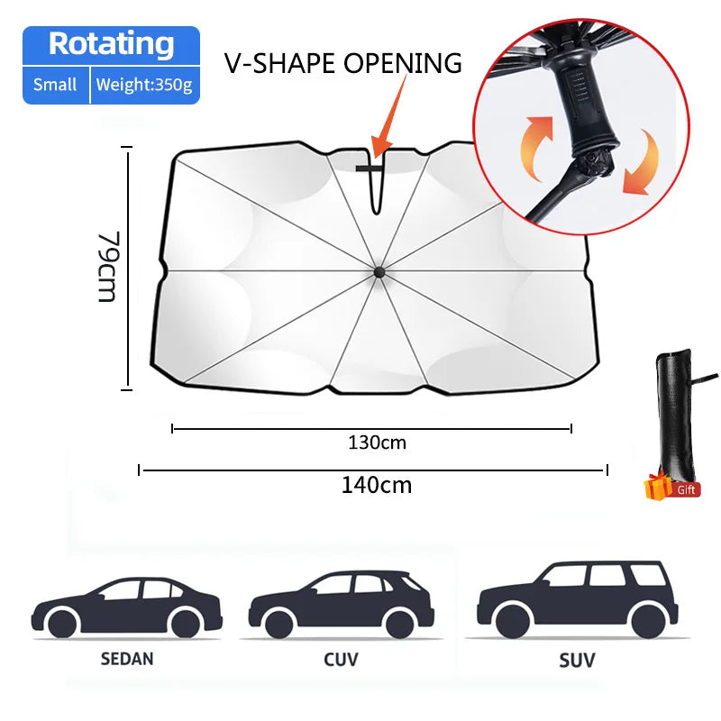Auto-Sonnenschutz Windschutzscheibe UV-Schutz