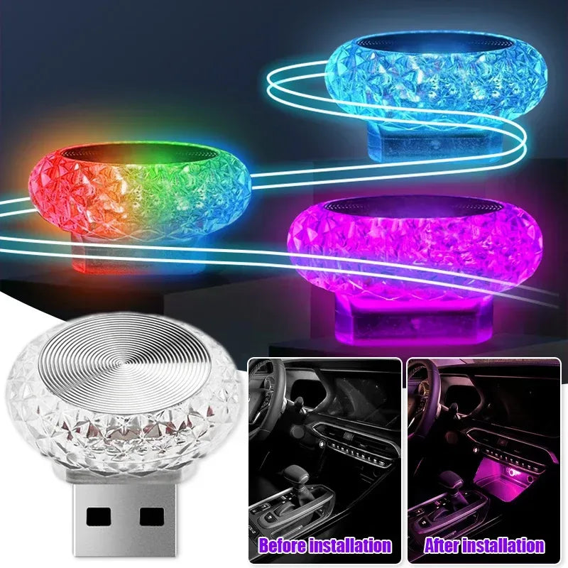 USB LED Ambientebeleuchtung Mini Lampe Auto – SwissGlanzGarage Autopflege Schweiz