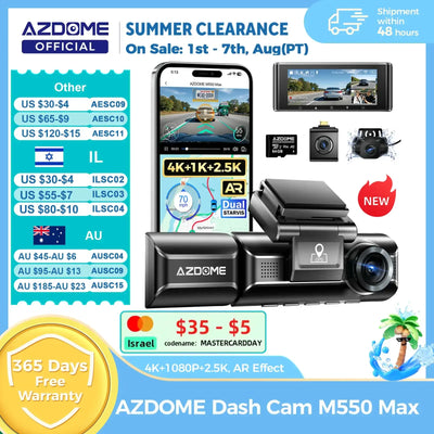 AZDOME M550 Max Dash Cam 4K+1K+2.5K – SwissGlanzGarage Autopflege Schweiz
