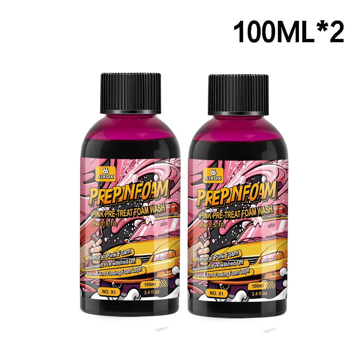 Pinker Auto-Waschschaum