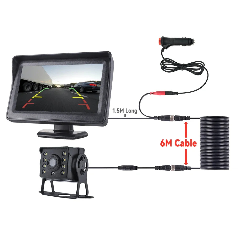 Universelle Rückfahrkamera mit 4.3/5/7 Zoll Monitor