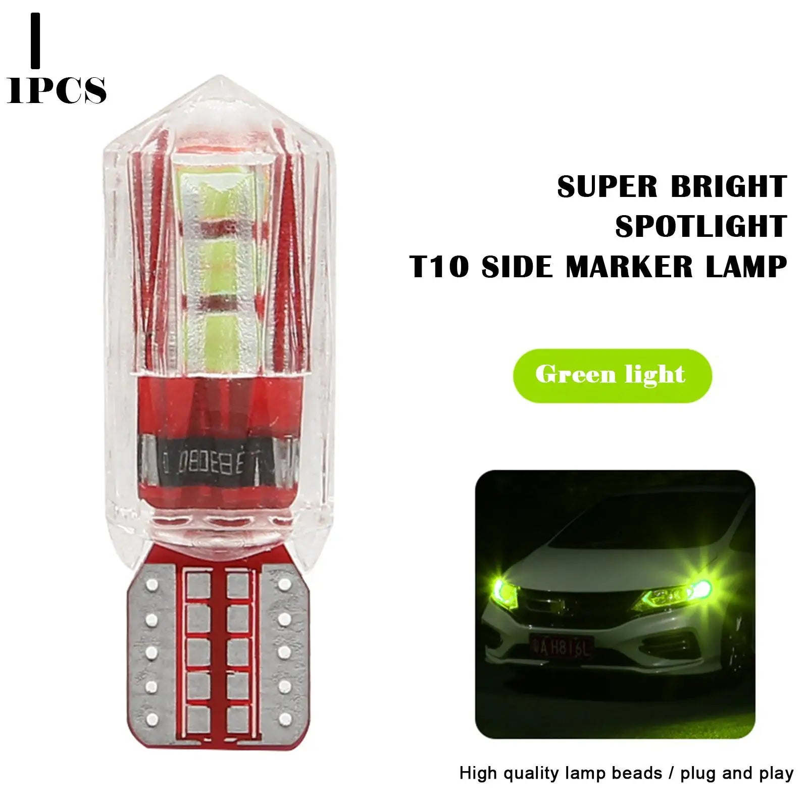 T10 LED Lampe Rot 12V 2er Set