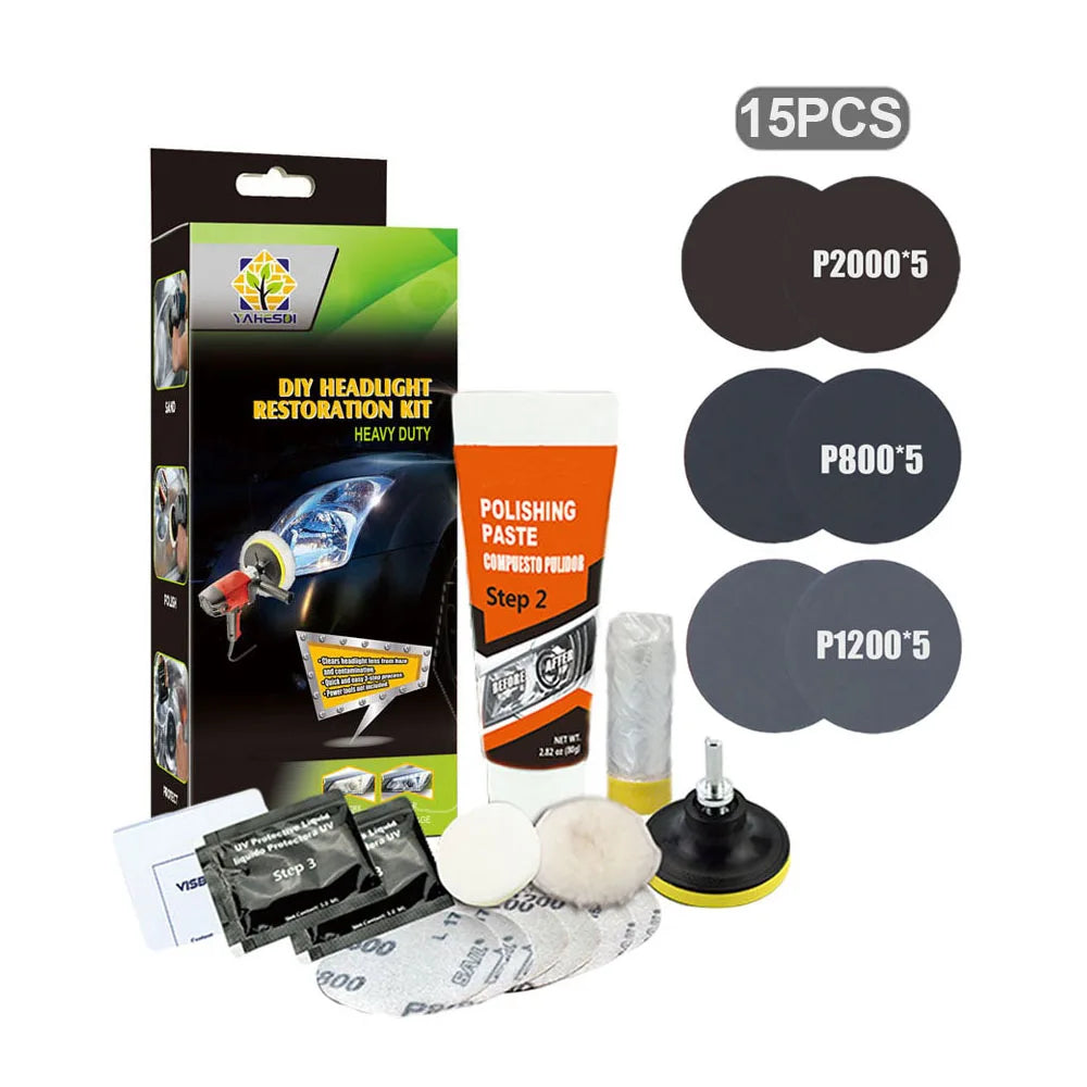 Scheinwerfer-Restaurierungs-Set mit Politur