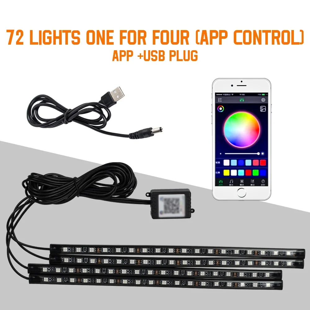 Kabelloses Auto LED Innenraum Ambiente Fusslicht