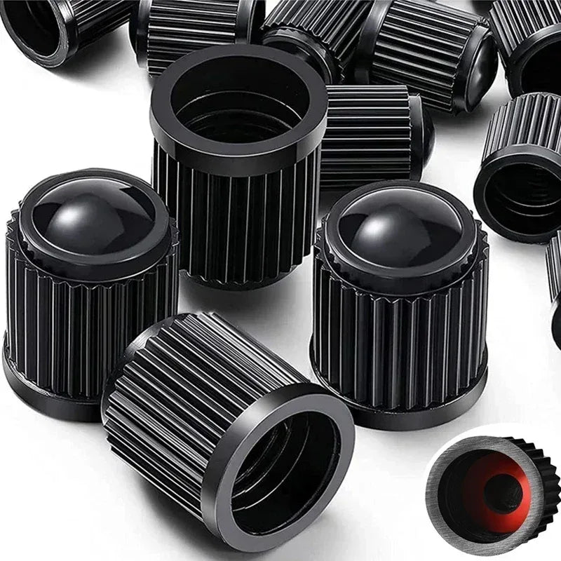 Ventilkappen Set Kunststoff Schwarz Rot Blau – SwissGlanzGarage Autopflege Schweiz