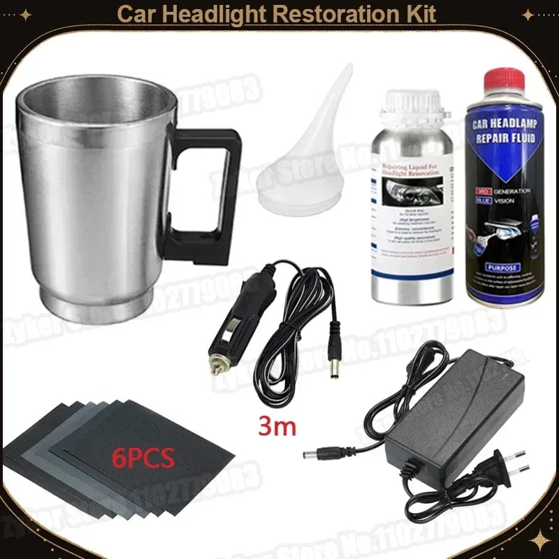 Auto Headlight Repair Fluid Set – SwissGlanzGarage Autopflege Schweiz