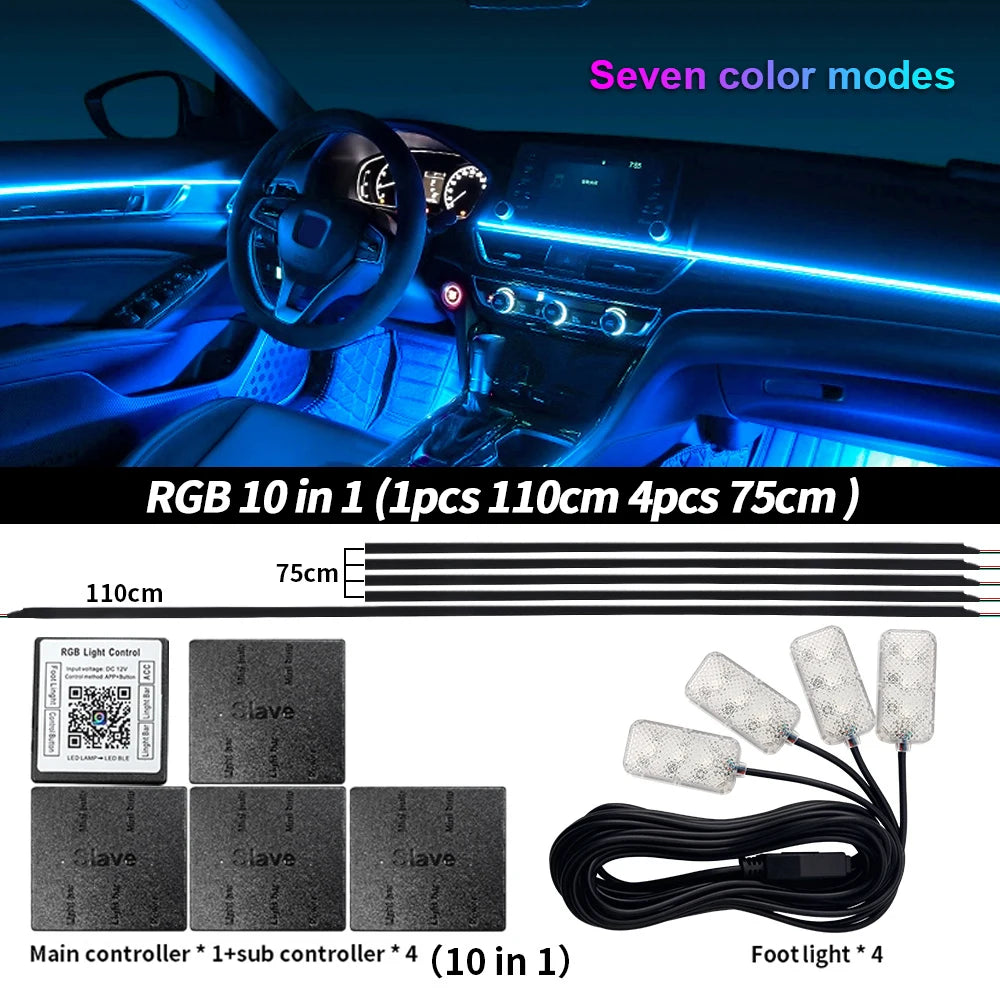 LED-Ambientebeleuchtung 6/10/14/18 in 1 RGB Streifen